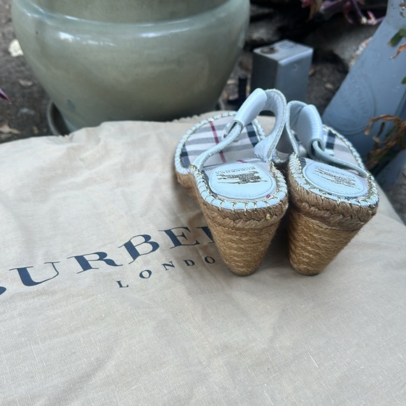 Burberry White Nova Check Espadrille Wedge - Picture 6 of 11